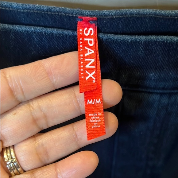 SPANX Navy Denim Pants size Medium - Picture 1 of 11